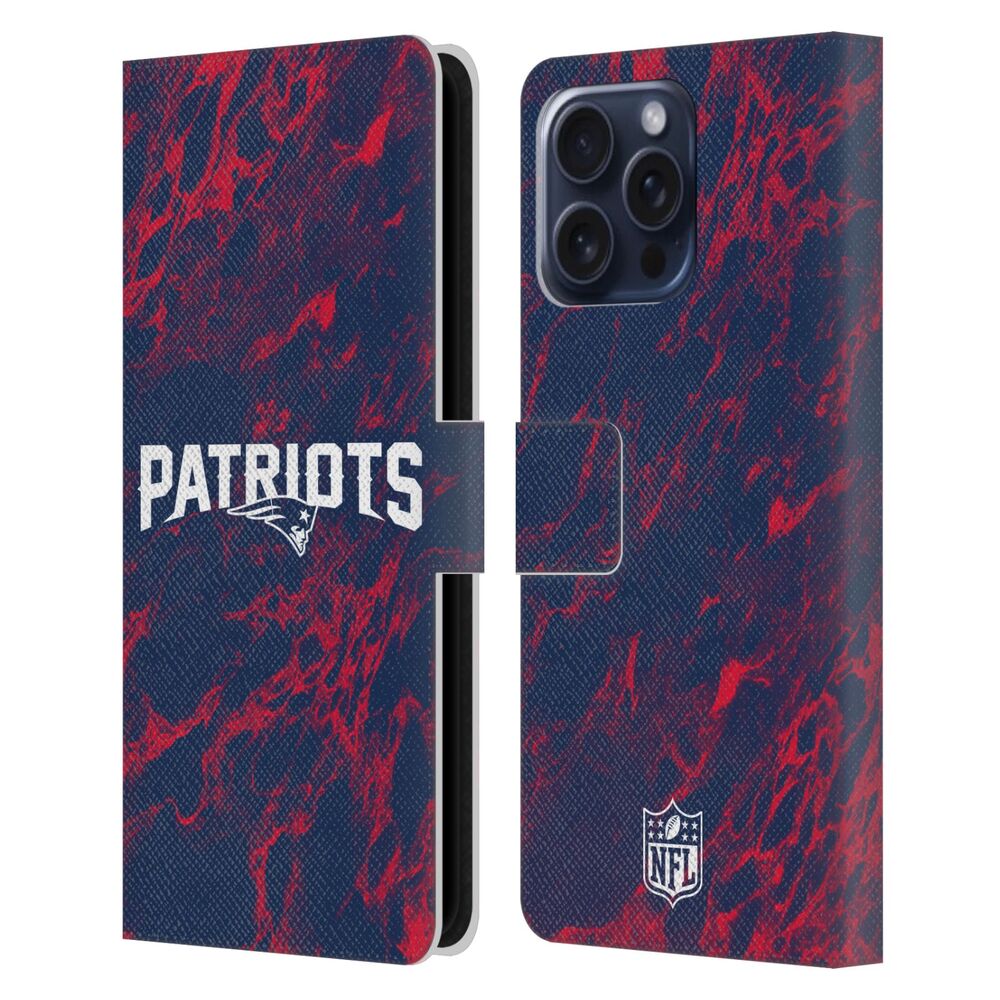 NEW ENGLAND PATRIOTS(NFL) パッツ パッツ - Coloured Marble レザー手帳型 / Apple iPhoneケース - PGS